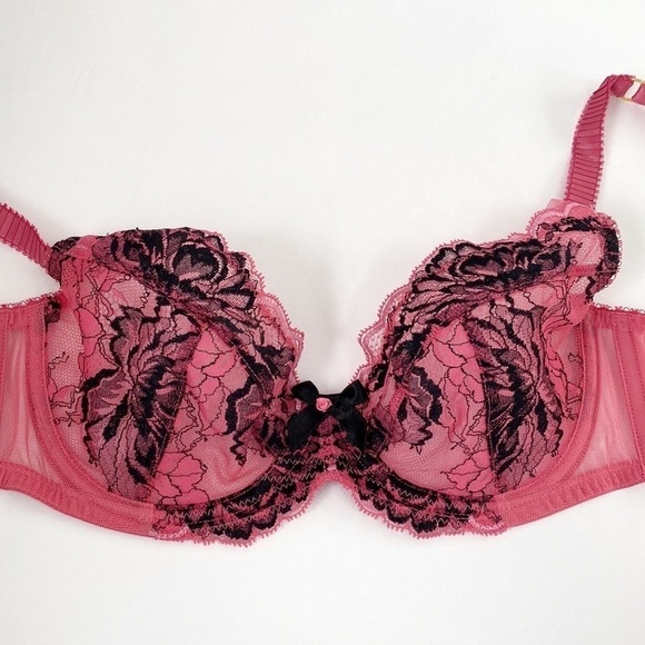 Agent Provocateur Yara pink lace underwire bra 36C - Picture 2 of 7